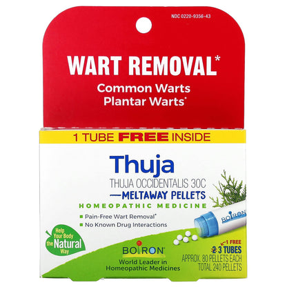 Boiron, Thuja Occidentalis, 30C, 3 Tubes, 80 Pellets Each