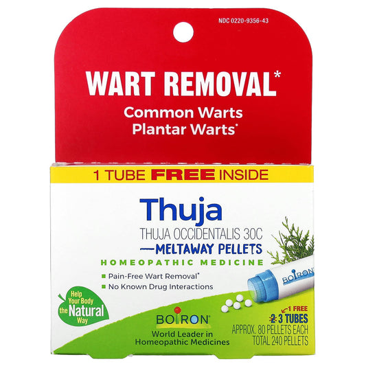 Boiron, Thuja Occidentalis, 30C, 3 Tubes, 80 Pellets Each