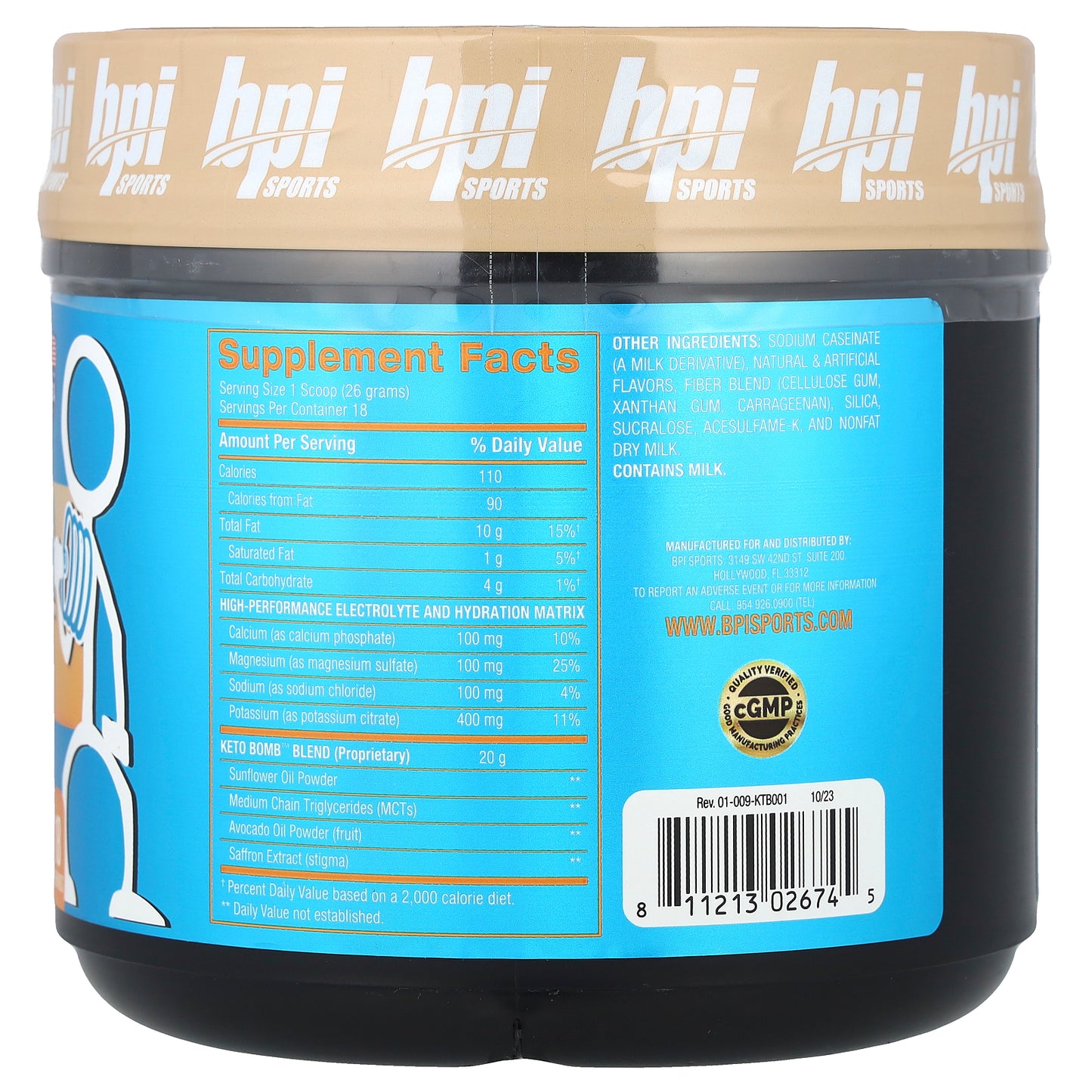 BPI Sports, Keto Bomb™, Keto Coffee Creamer, French Vanilla Latte, 1 lbs 0.5 oz (468 g)