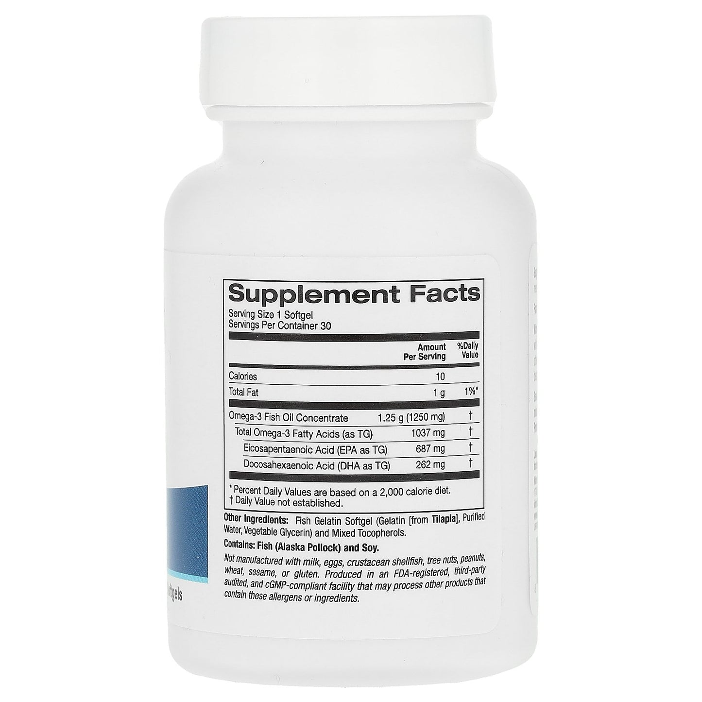 Lake Avenue Nutrition, Omega-3 Fish Oil, 30 Fish Gelatin Softgels (1,250 mg per Softgel)