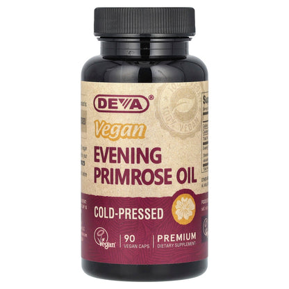 Deva, Vegan Evening Primrose Oil, 90 Vegan Caps (500 mg per Capsule)