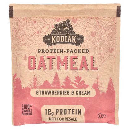 Kodiak Cakes, Protein-Packed Oatmeal, Strawberries & Cream, 6 Packets, 1.76 oz (50 g) Each