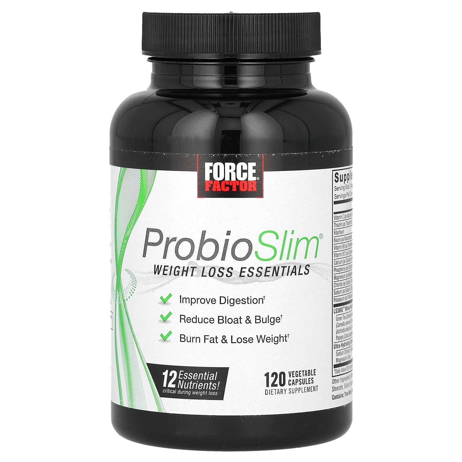 Force Factor, ProbioSlim®, Weight Loss Essentials, 120 Vegetable Capsules