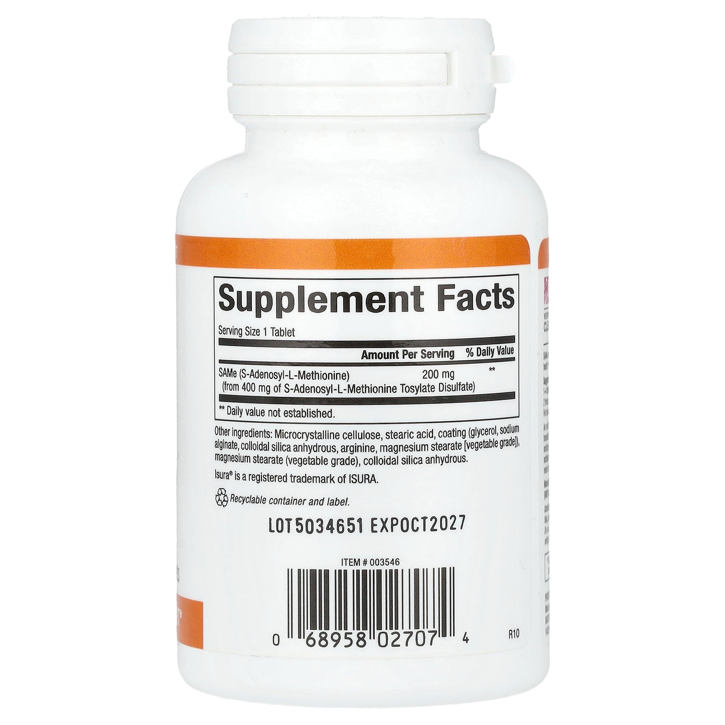 Natural Factors, SAMe , 200 mg, 30 Slow Release Tablets