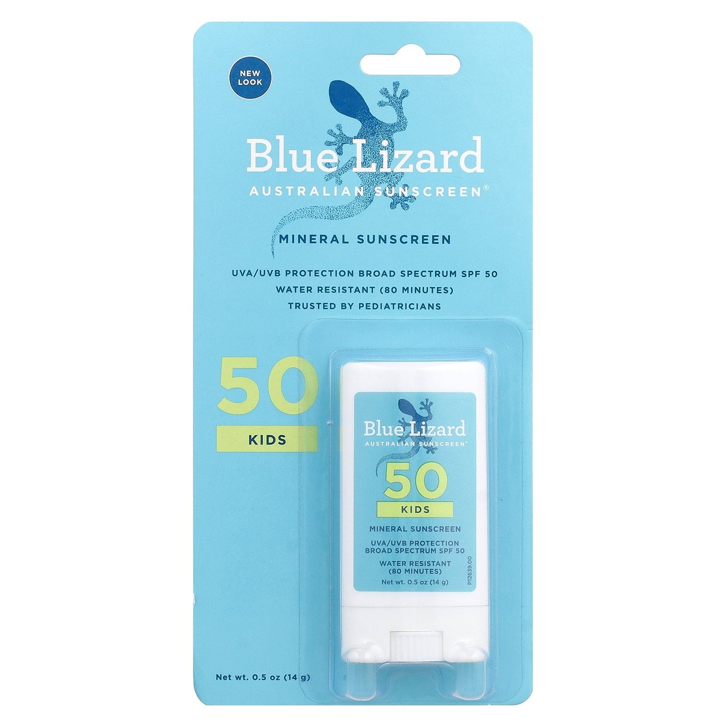 Blue Lizard Australian Sunscreen, Kids Mineral Sunscreen Stick, SPF 50, 0.5 oz (14 g)