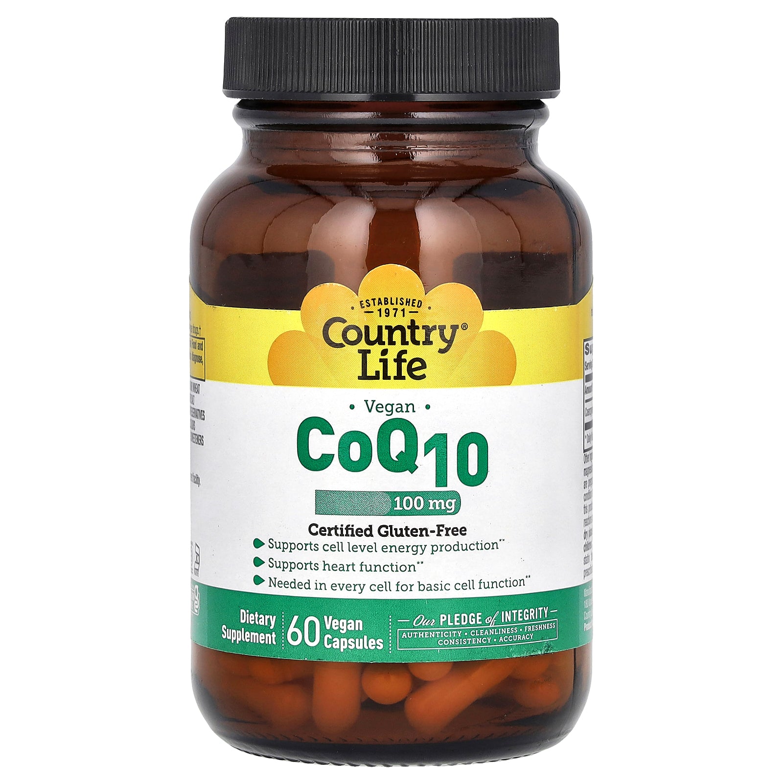 Country Life, Vegan CoQ10, 100 mg, 60 Vegan Capsules