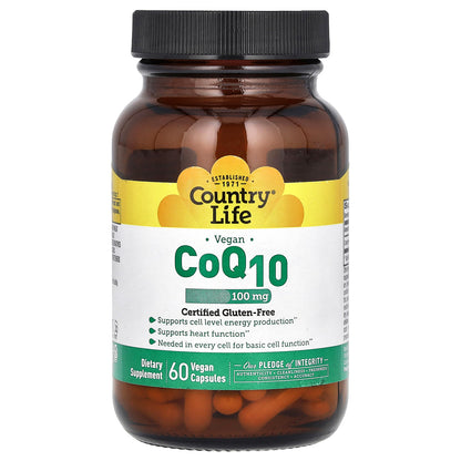 Country Life, Vegan CoQ10, 100 mg, 60 Vegan Capsules