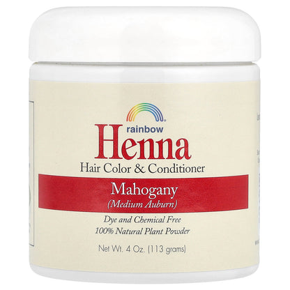Rainbow Research, Henna, Hair Color & Conditioner, Mahogany (Medium Auburn), 4 oz (113 g)