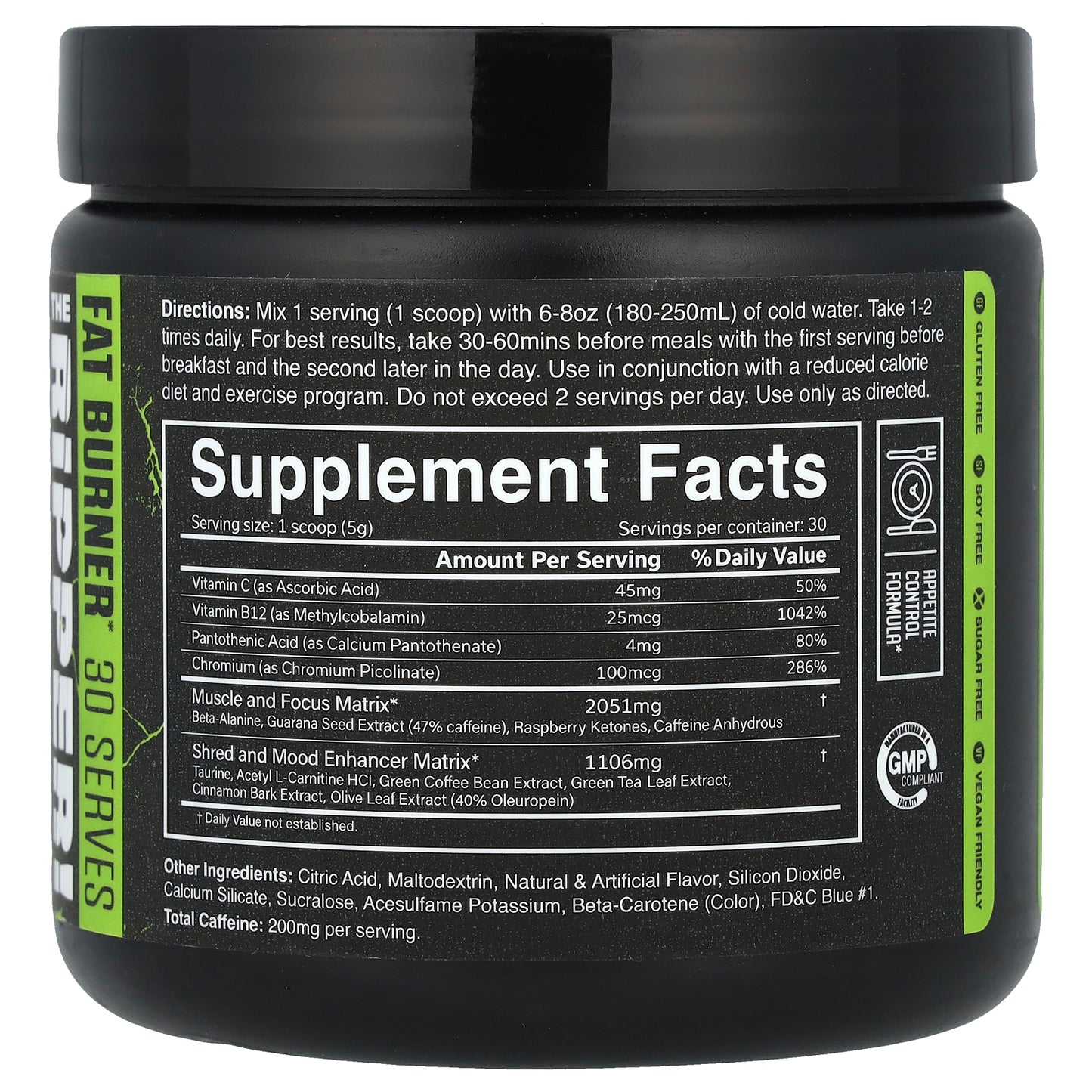 JNX Sports, The Ripper, Fat Burner, Razor Lime, 5.3 oz (150 g)