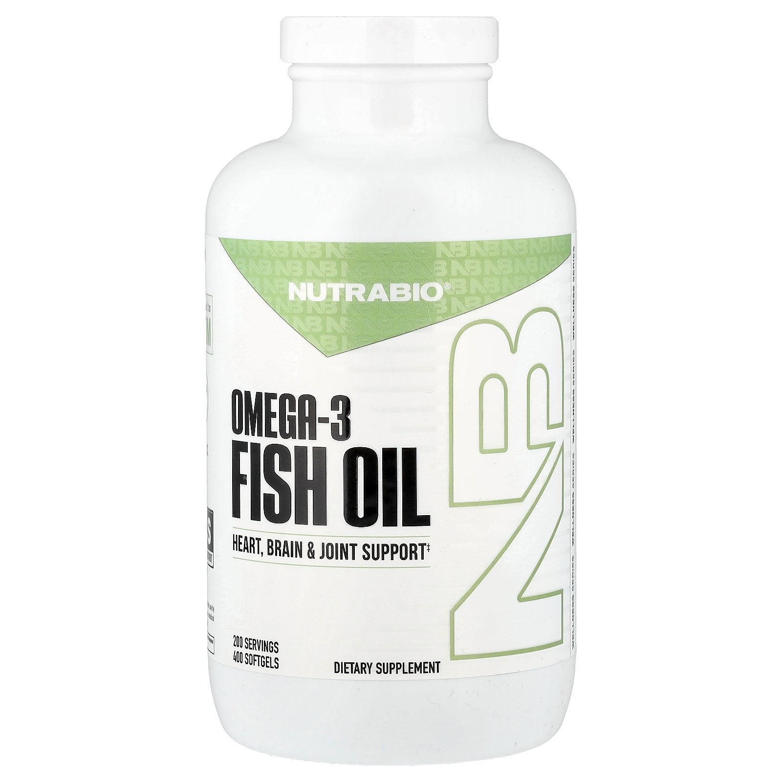 NutraBio, Omega-3 Fish Oil, 400 Softgels (1,000 mg per Softgel)