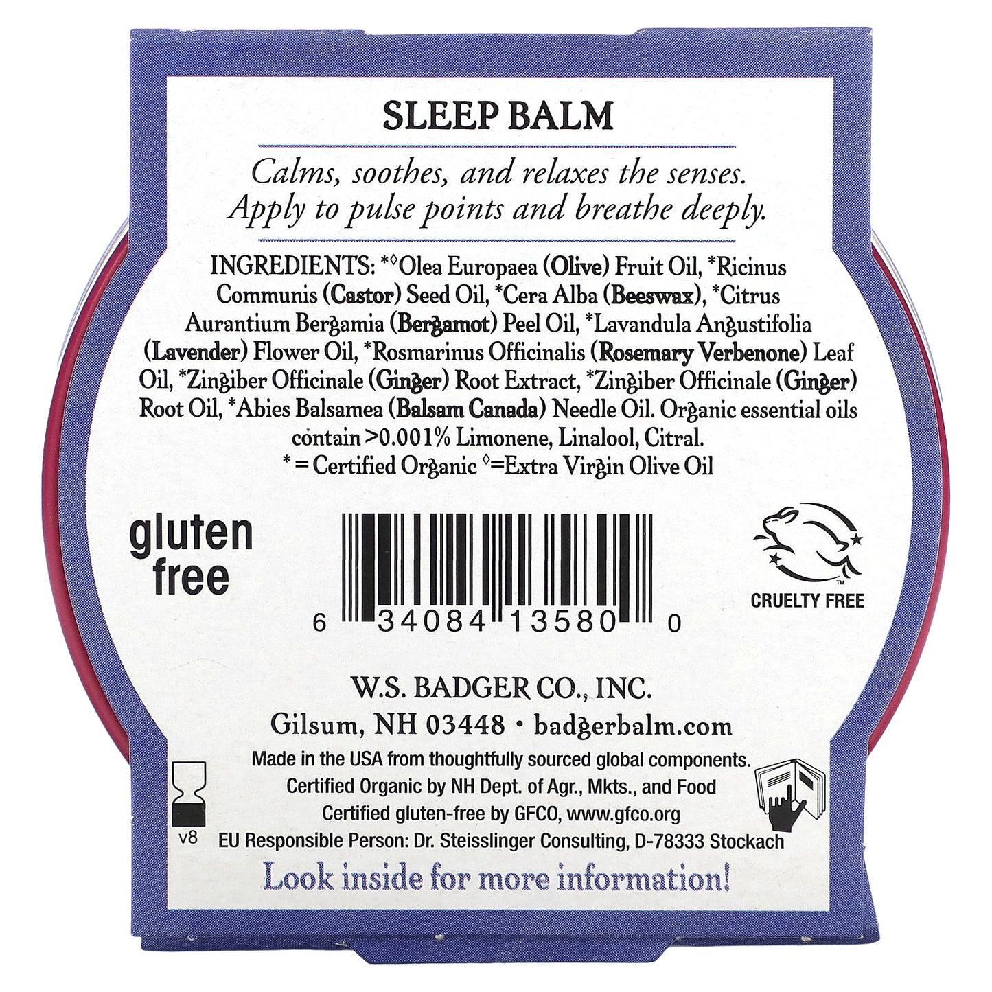 Badger, Organic Sleep Balm, Lavender & Bergamot, 2 oz (56 g)