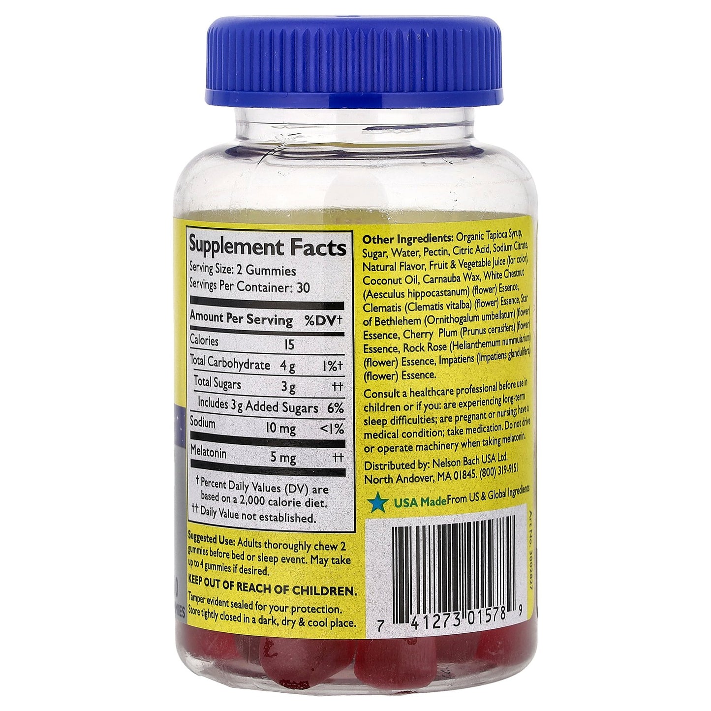 Bach, Rescue Plus®, Sleep Gummies, Strawberry, 60 Gummies (2.5 mg per Gummy)