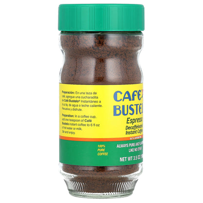 Café Bustelo, Espresso, Decaffeinated Instant Coffee, 3.5 oz (100 g)