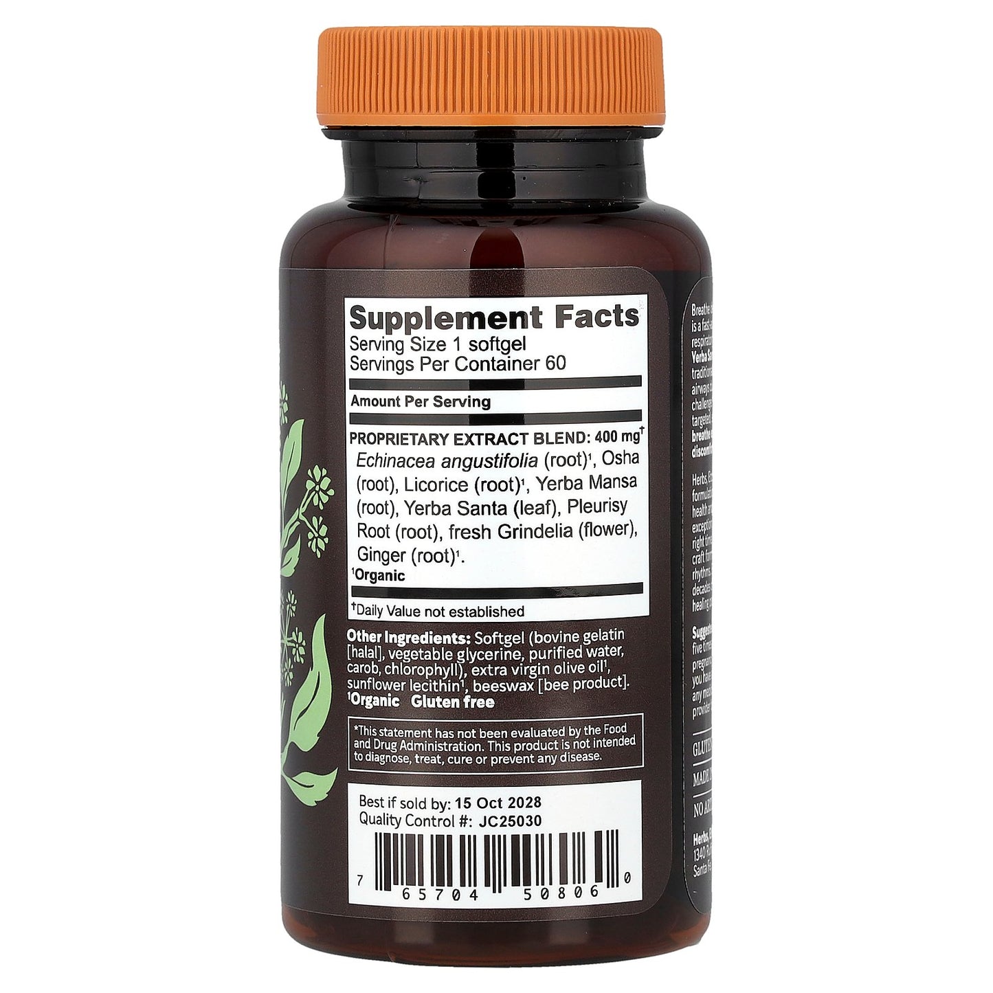 Herbs Etc., Respiratonic®, 60 Softgels (400 mg per Softgel)