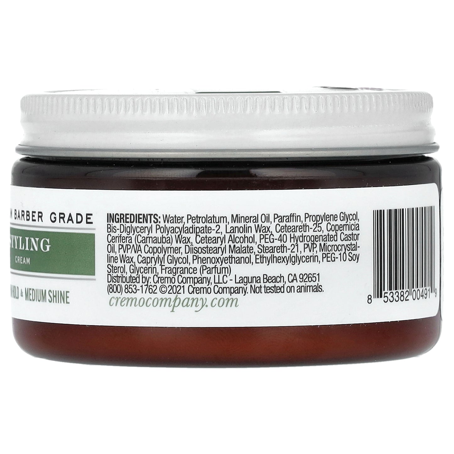 Cremo, Styling Cream, Medium Hold & Medium Shine, 4 oz (113 g)