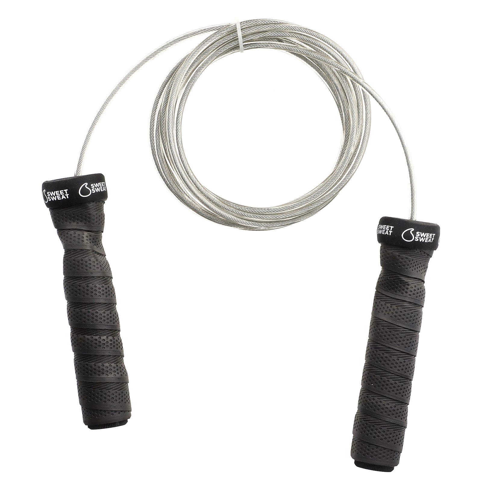 Sports Research, Sweet Sweat, Cable Jump Rope, Black, 1 Jump Rope