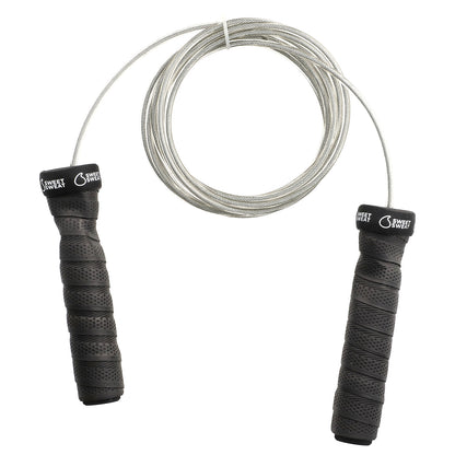 Sports Research, Sweet Sweat, Cable Jump Rope, Black, 1 Jump Rope