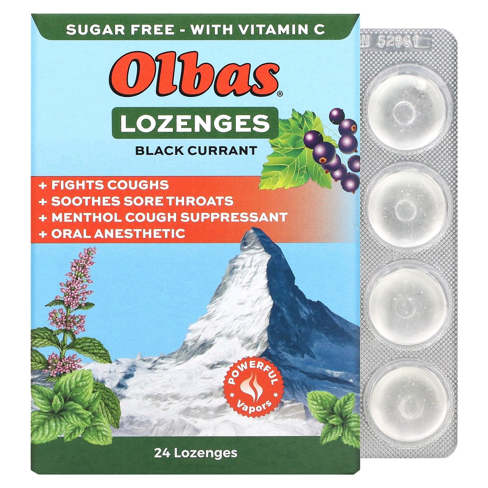 Olbas, Lozenges, Black Currant, 24 Lozenges