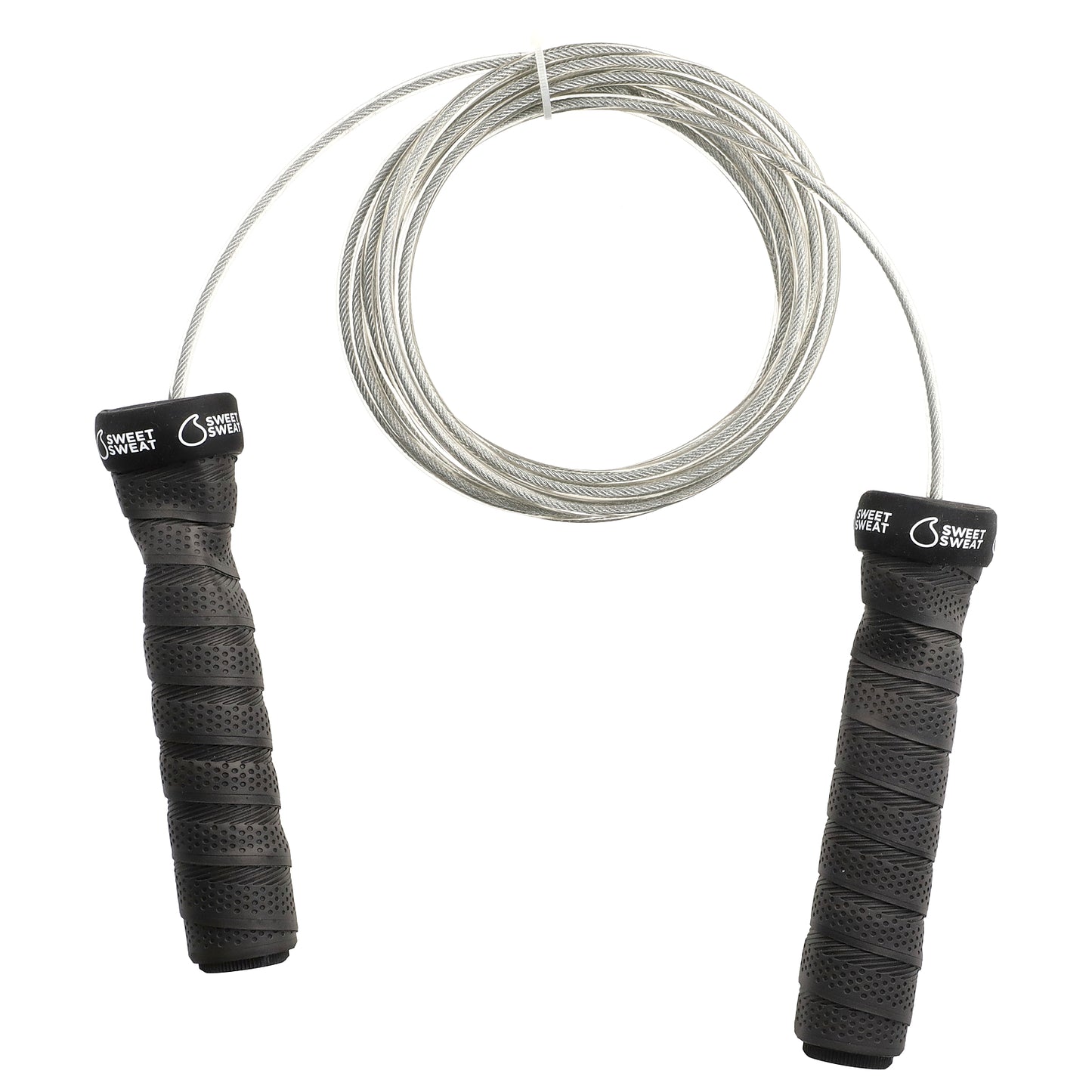 Sports Research, Sweet Sweat, Cable Jump Rope, Black, 1 Jump Rope