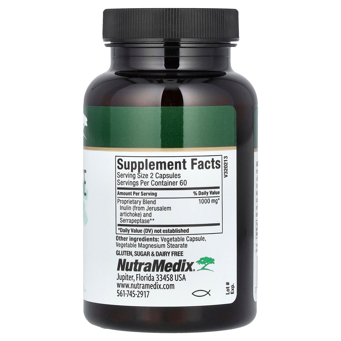 NutraMedix, Serrapeptase with Inulin, 120 Vegetable Capsules (500 mg per Capsule)