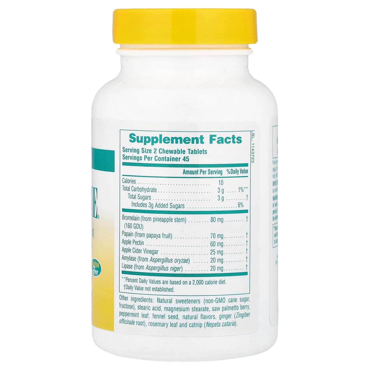 NaturesPlus, Nutri-Zyme® Chewable, Peppermint, 90 Tablets