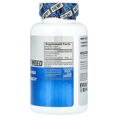 EVLution Nutrition, Horny Goat Weed, 500 mg, 60 Veggie Capsules