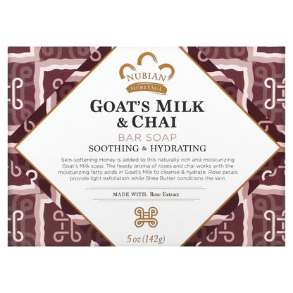 Nubian Heritage, Goat's Milk & Chai Bar Soap, 5 oz (142 g)