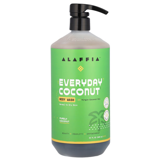 Alaffia, Everyday Coconut®, Body Wash, Normal to Dry Skin, Purely Coconut, 32 fl oz (946 ml)