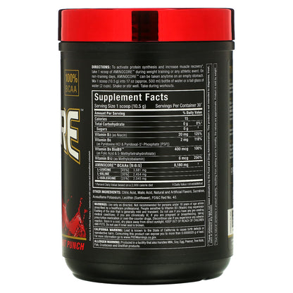 ALLMAX, AMINOCORE™ BCAA, Fruit Punch, 0.69 lbs (315 g)