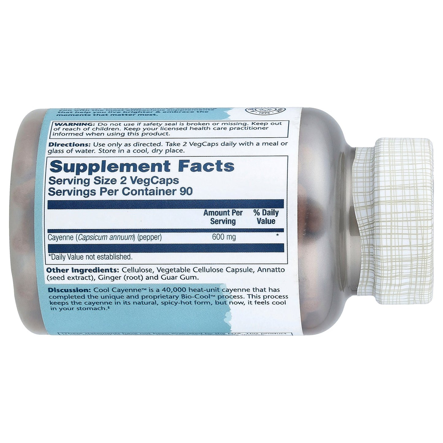 Solaray, Cool Cayenne™, 180 VegCaps (300 mg per Capsule)