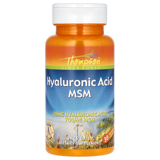 Thompson, Hyaluronic Acid MSM, 30 Vegetarian Capsules