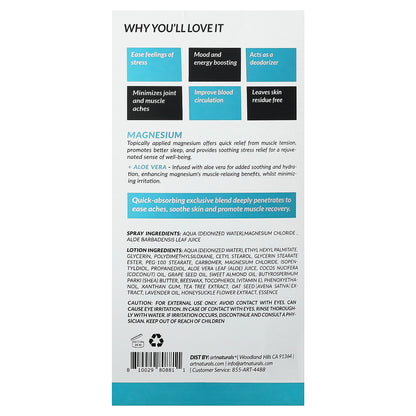 artnaturals, Magnesium Oil Spray & Lotion, 2 Piece Set