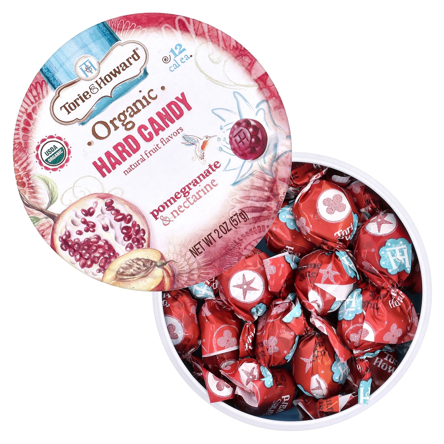 Torie & Howard, Organic Hard Candy, Pomegranate & Nectarine, 2 oz (57 g)