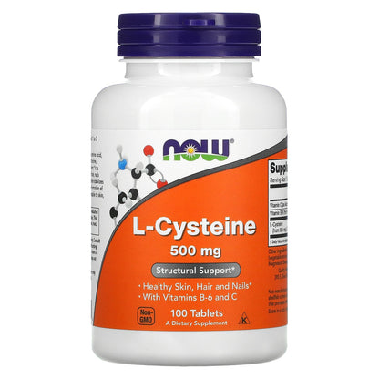 NOW Foods, L-Cysteine, 500 mg, 100 Tablets