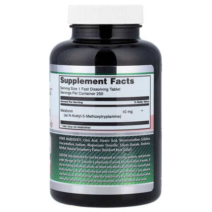 Amazing Nutrition, Melatonin, Strawberry, 10 mg , 250 Tablets