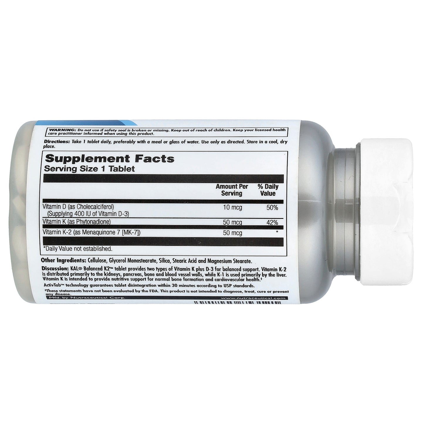 KAL, Balanced K2™ Plus D-3, 60 Tablets