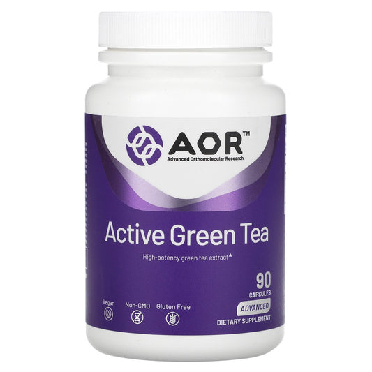 Advanced Orthomolecular Research AOR, Active Green Tea, 90 Capsules