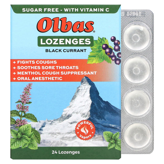 Olbas Therapeutic, Lozenges, Black Currant, 24 Lozenges