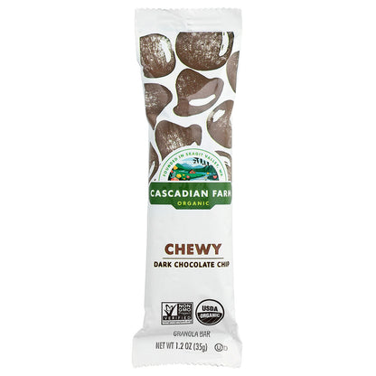 Cascadian Farm, Organic Chewy Granola Bars, Dark Chocolate Chip, 6 Bars, 1.2 oz (35 g) Each