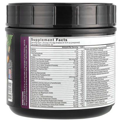 Force Factor, Smarter Greens, Superfoods + Digestion Powder, Pomegranate Berry, 14.8 oz (419 g)