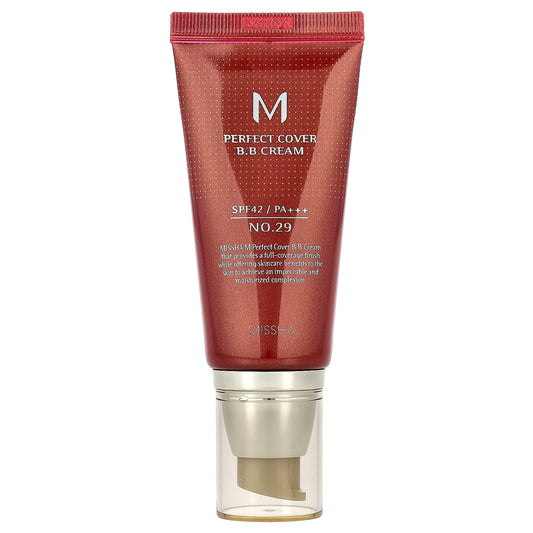 Missha, M Perfect Cover B.B Cream, SPF 42 PA+++, No. 29 Caramel Beige, 1.69 fl oz (50 ml)