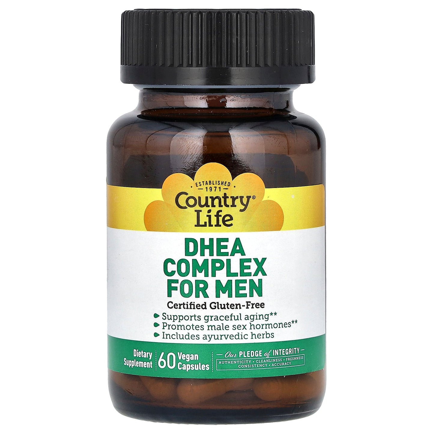 Country Life, DHEA Complex for Men, 60 Vegan Capsules