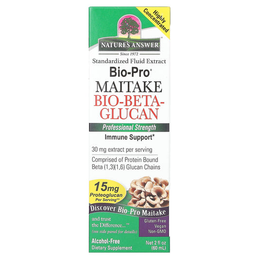 Nature's Answer, Bio-Pro Maitake Bio-Beta-Glucan, Alcohol-Free, 15 mg, 2 fl oz (60 ml)