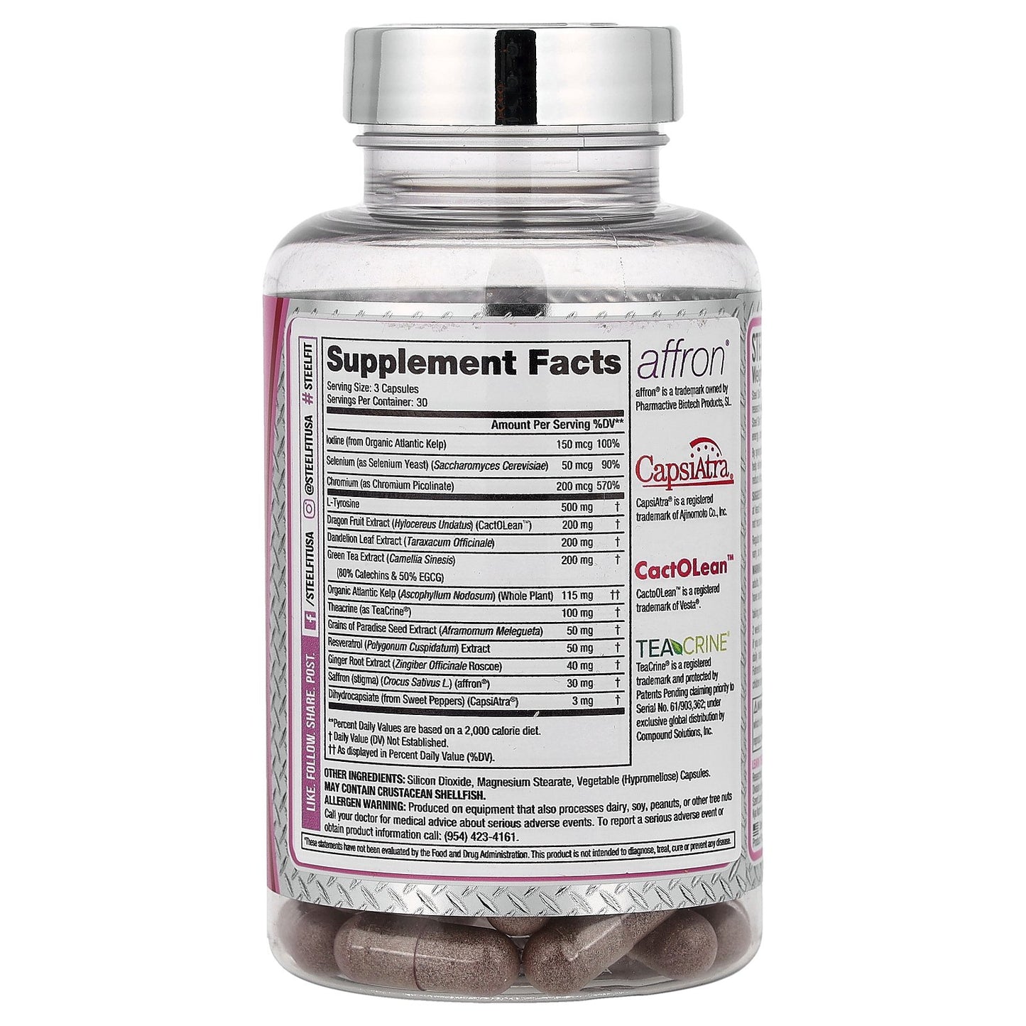 SteelFit, Steel Slim™, Weight Loss Solution, 90 Capsules