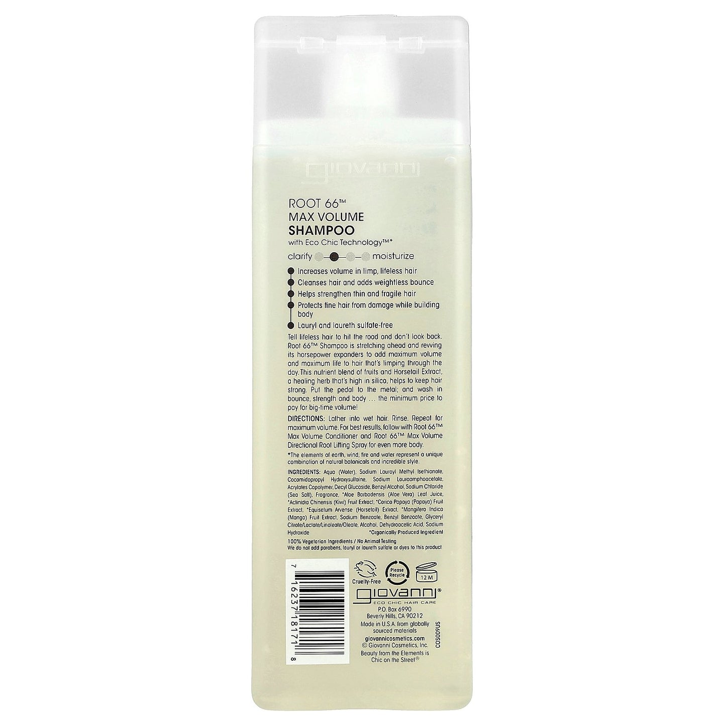 Giovanni, Root 66™, Max Volume Shampoo, For Limp, Lifeless Hair, 8.5 fl oz (250 ml)