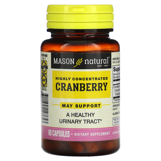 Mason Natural, Highly Concentrated Cranberry, 900 mg, 60 Capsules (450 mg per Capsule)