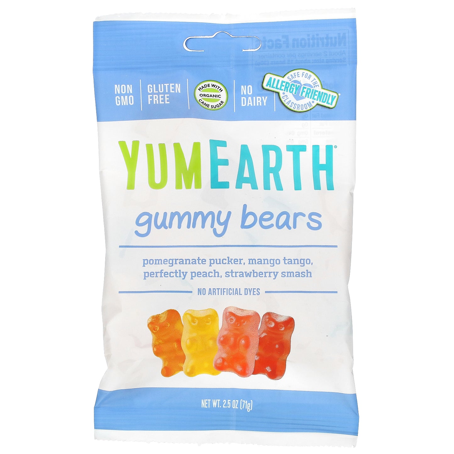 YumEarth, Gummy Bears, Assorted Flavors, 12 Packs, 2.5 oz (71 g) Each