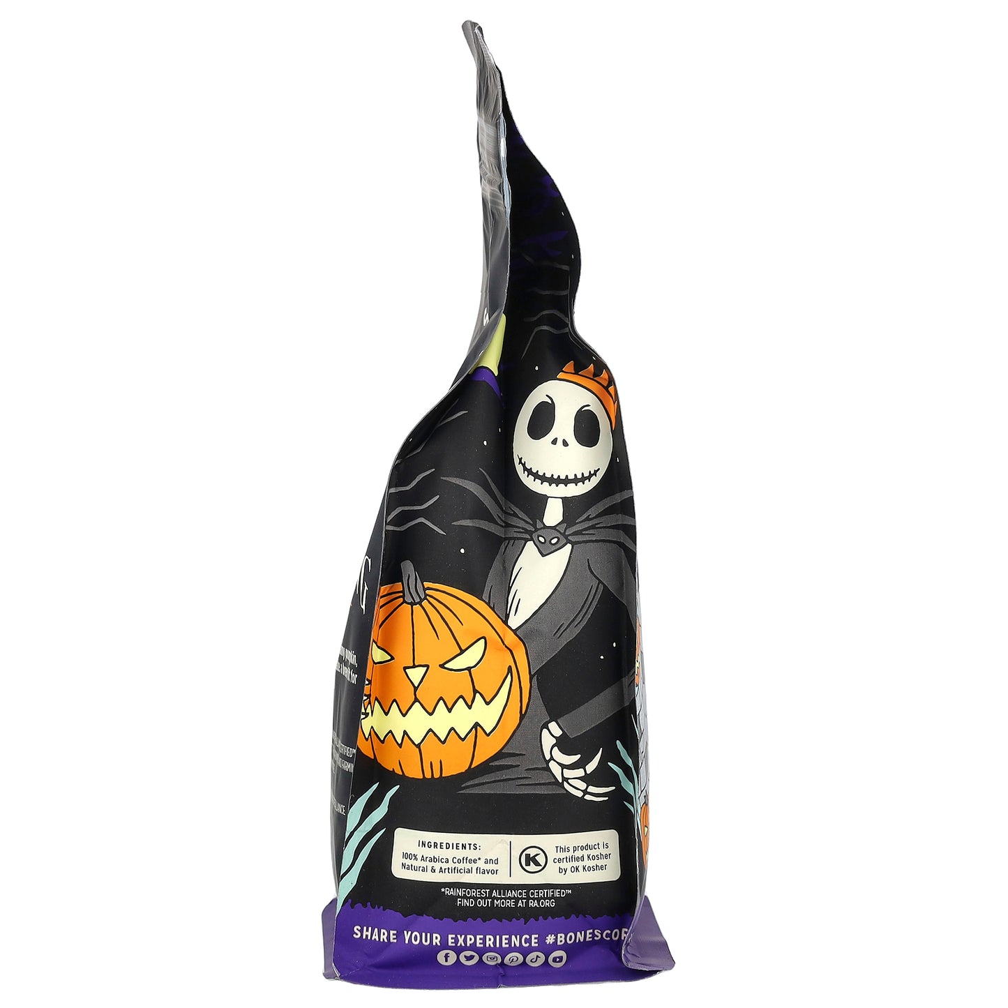 Bones Coffee Company, The Pumpkin King, Pumpkin Pecan Praline, Whole Bean, Medium Roast, 12 oz (340 g)