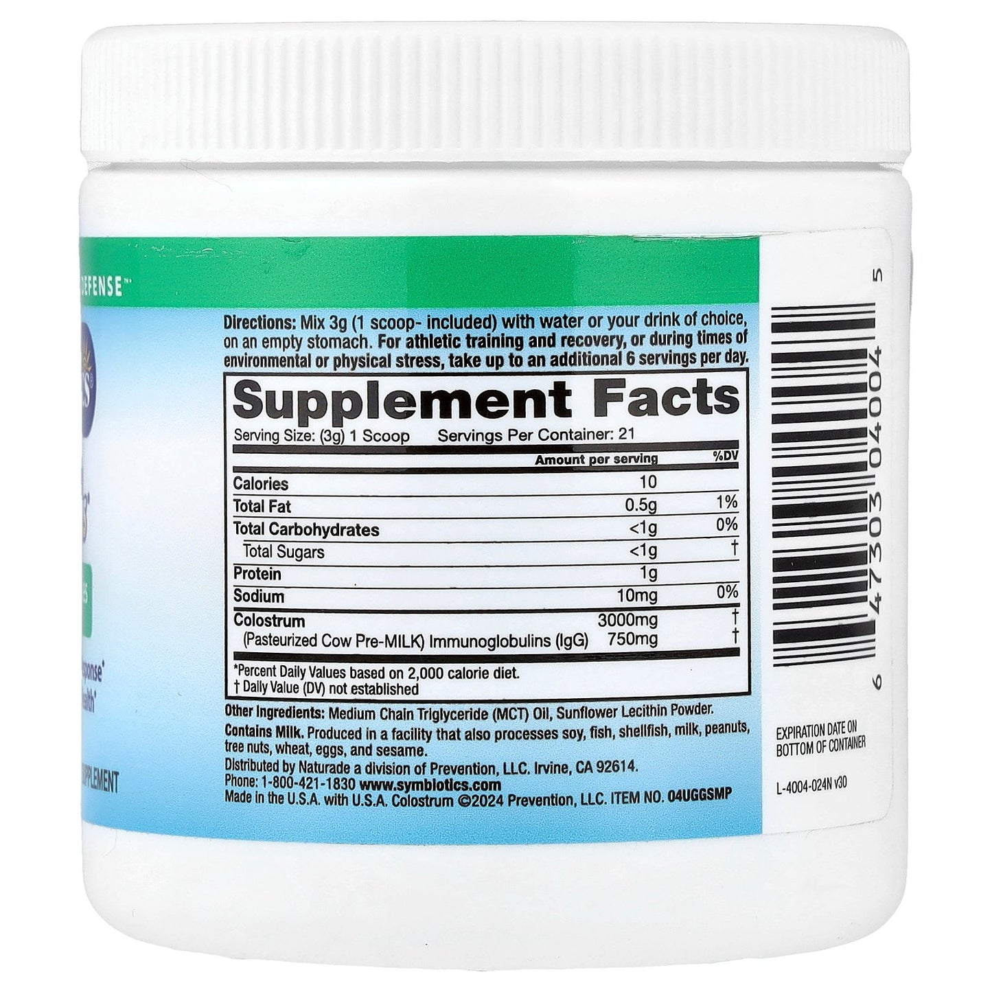 Symbiotics, Colostrum Plus® Powder, 2.25 oz (63.8 g)