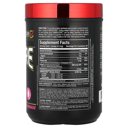 ALLMAX, AMINOCORE™ BCAA, Pink Lemonade, 0.76 lbs (345 g)